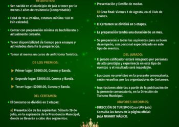 Presentación de candidatas a Reina, en Jala, el 26 de julio