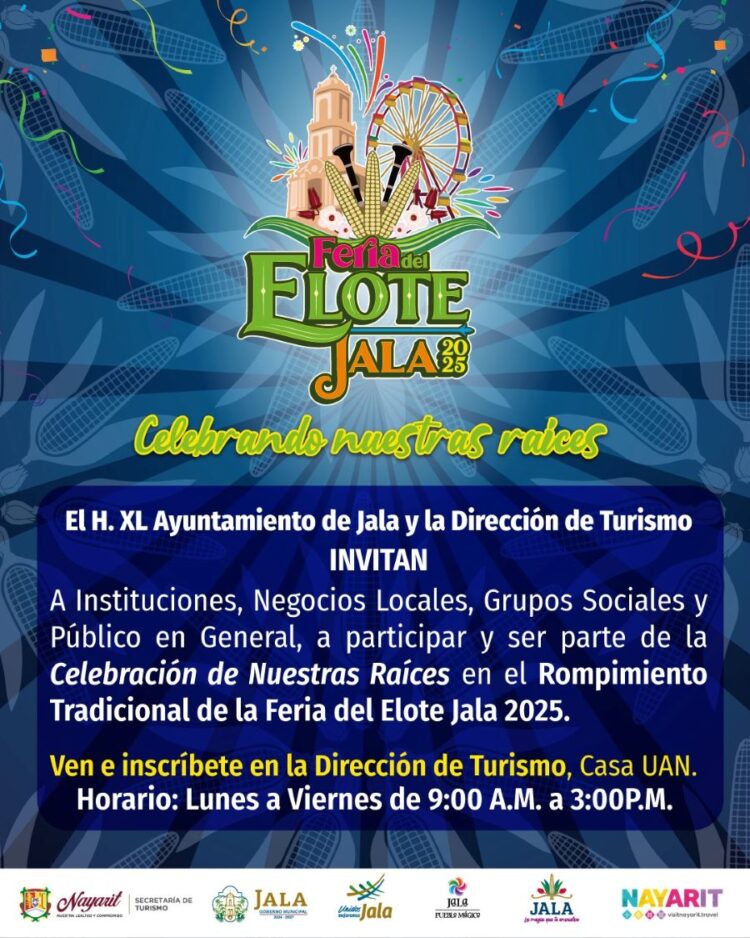 Calientan motores para la tradicional Feria del Elote Jala 2025