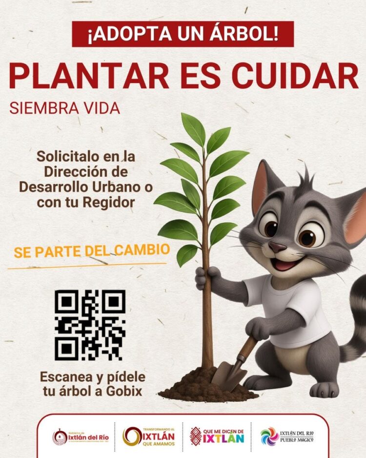 Lanzan en Ixtlán la campaña “Adopta un árbol”