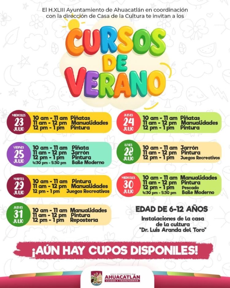 Niñas y niños disfrutan un verano creativo en Ahuacatlán