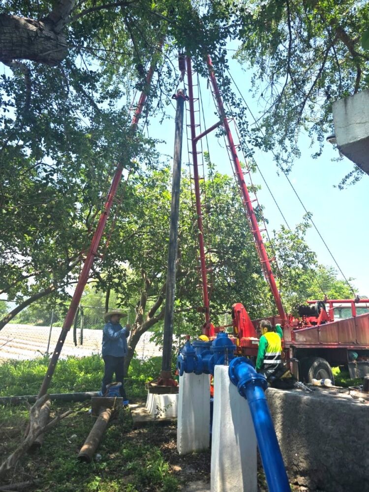Rehabilitan Pozo del Húmedo en Ahuacatlán: agua más fluida y constante para la población