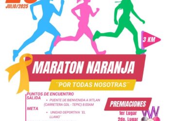 Todo listo para la “carrera naranja” en apoyo a las mujeres, en Ixtlán