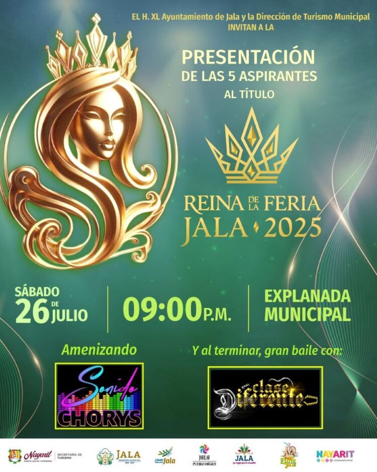 Todo listo para la presentación decandidatas a Reina de Jala 2025