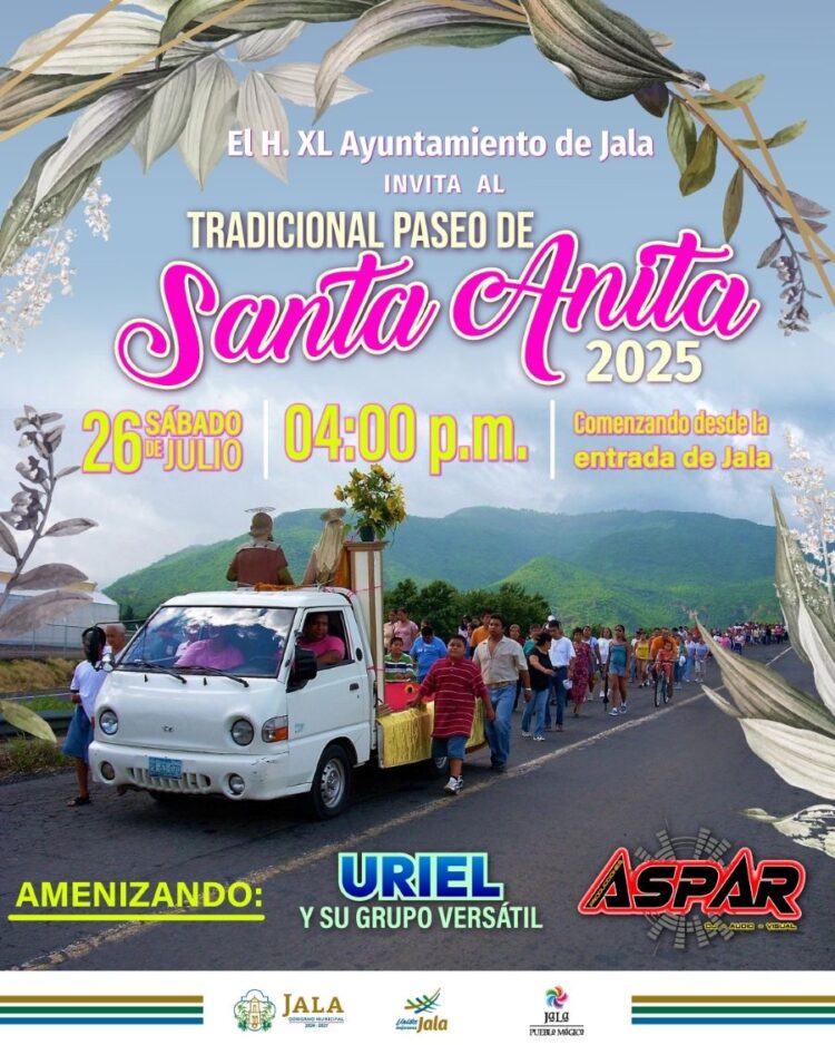 Paseo de Santa Ana en Jala, este sábado