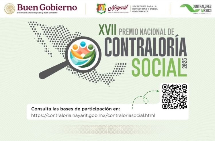 Invitan a participar en el Premio Nacional de Contraloría Social 2025