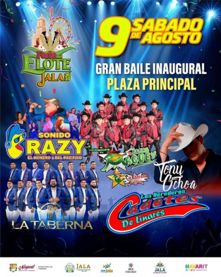 Rompimiento de la Feria del Elote Jala 2025, el 09 de agosto