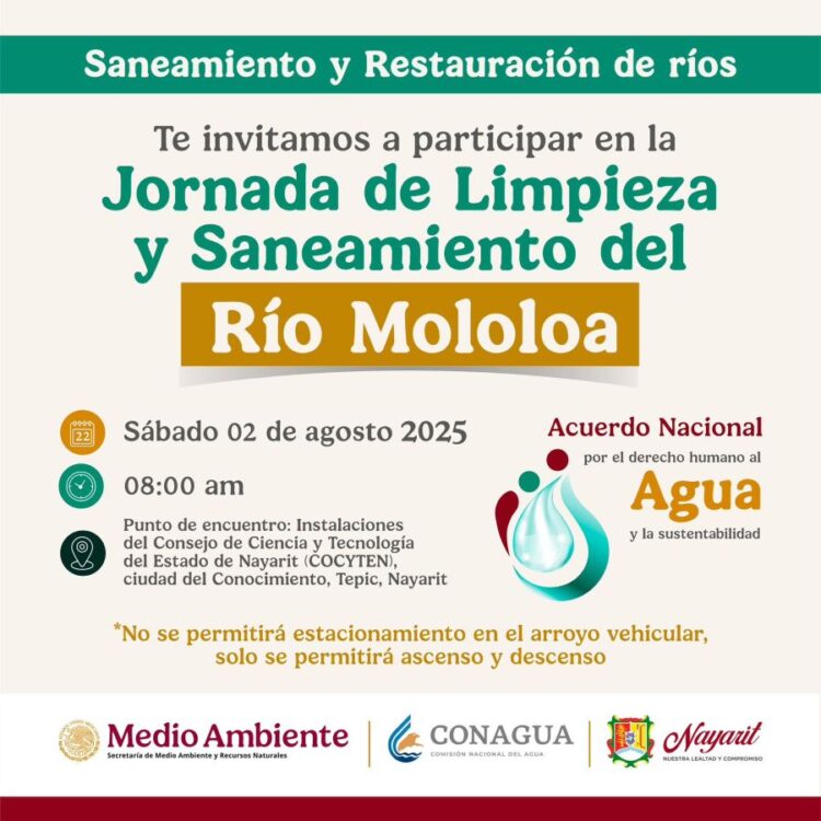 Convocan a jornada de reforestación y limpieza del Río Mololoa