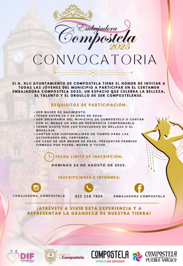 Abren convocatoria para elegir a la “Embajadora Compostela 2025”