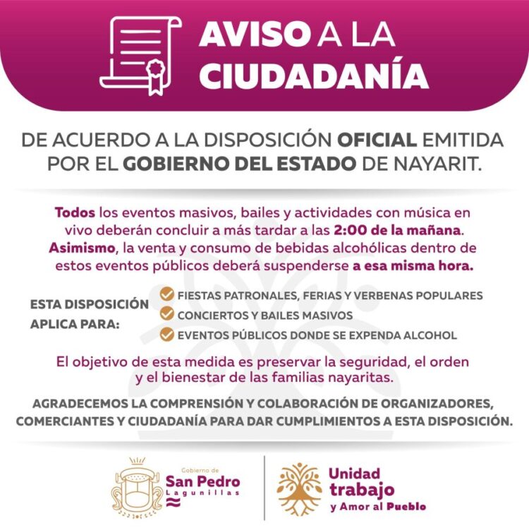 Restricción de horarios en fiestas de San Pedro Lagunillas, causa controversias