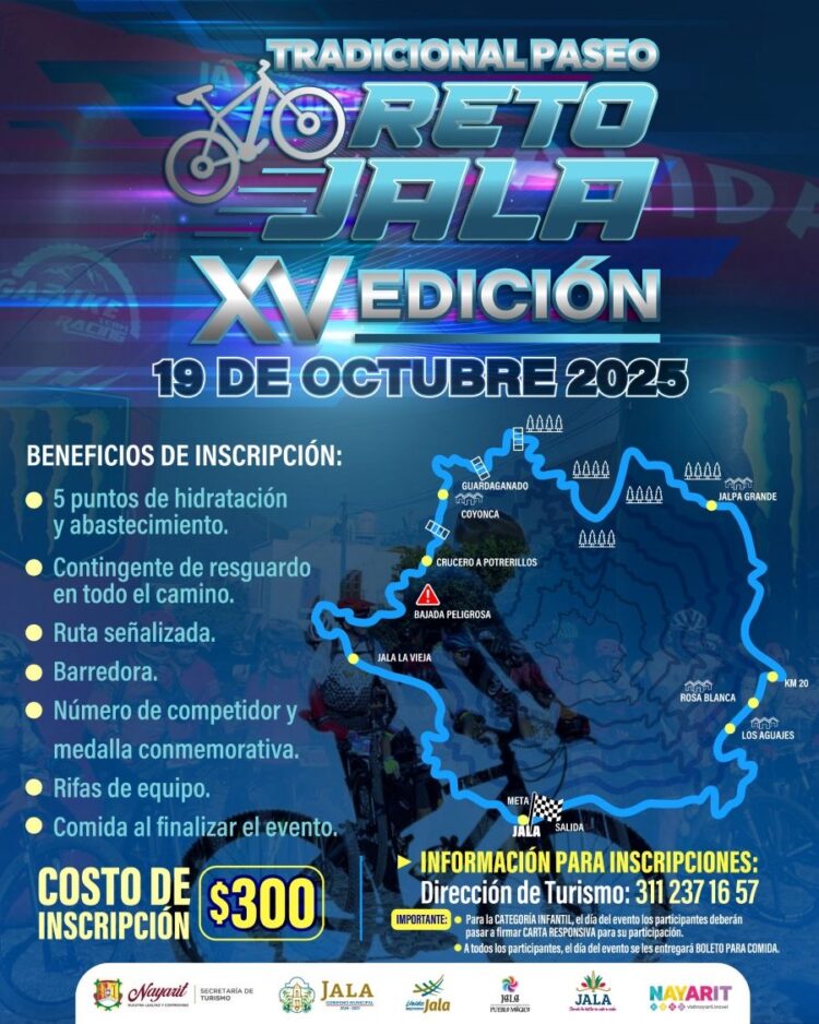 Quinta Edición del “Paseo Reto Jala” ya tiene fecha