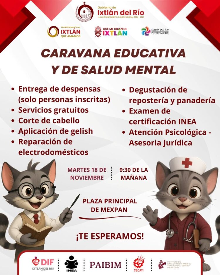 Caravana de bienestar llega a Méxpan, este martes