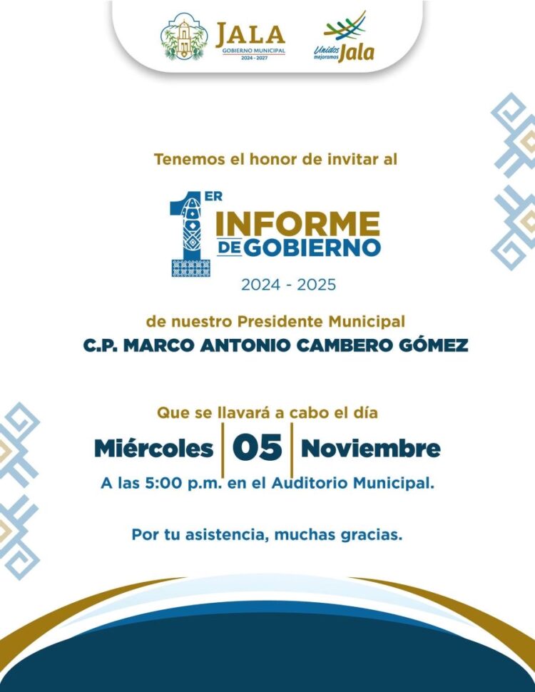 Toño Cambero rendirá su primer informe de gobierno o este 5 de noviembre