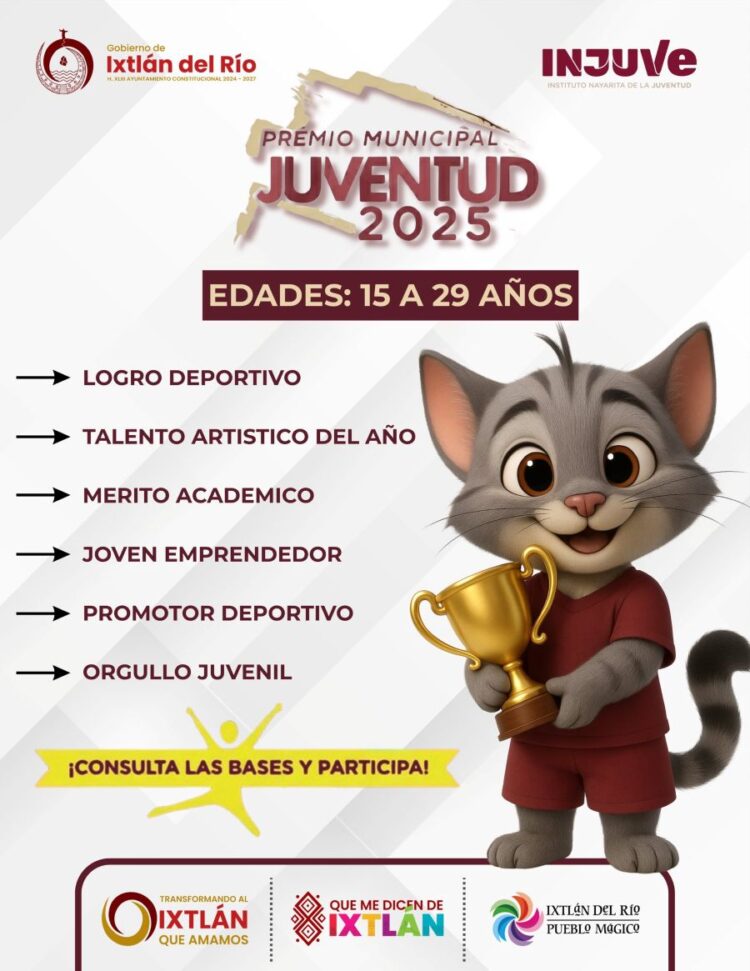 Ixtlán abre convocatoria para el Premio Municipal de la Juventud 2025