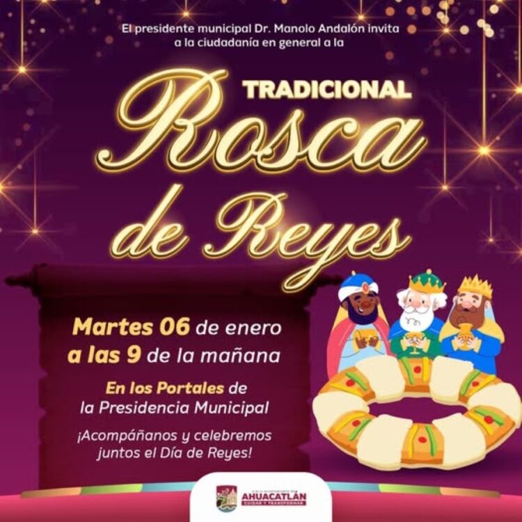 Ahuacatlán celebrá el día de Reyes con rosca y chocolate